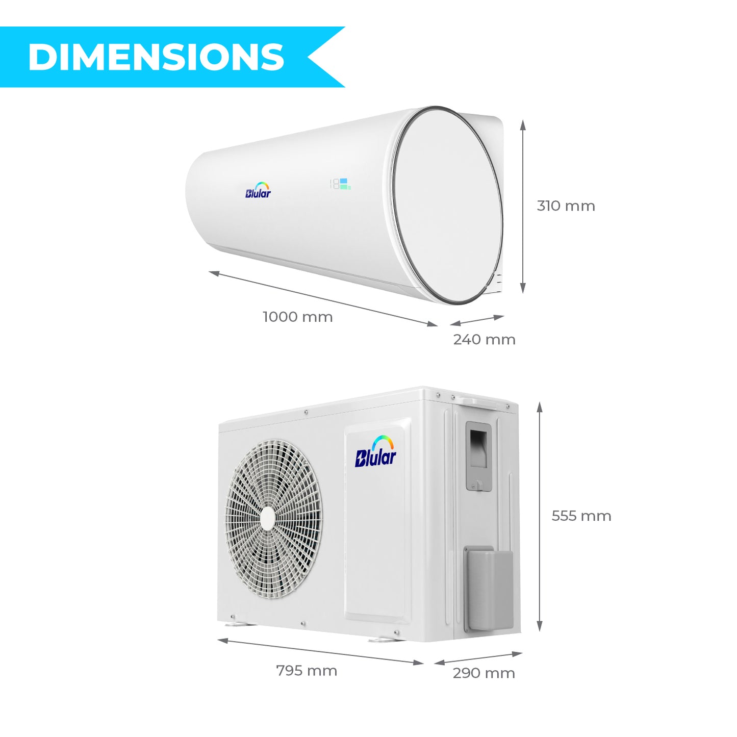 Climatiseur Réversible Solaire Hybride de 5000W – Le Confort Écologique Ultime pour les Antilles-Guyane