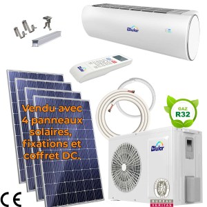 Climatiseur Réversible Solaire Hybride de 3500W – Le Confort Écologique Idéal pour les Antilles-Guyane