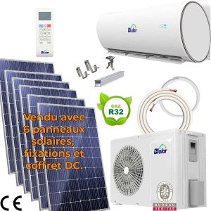 Climatiseur Réversible Solaire Hybride de 5000W – Le Confort Écologique Ultime pour les Antilles-Guyane